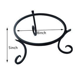 Kesywale Metal Gazing Ball Stand for 10 or 12 Inch Outdoor Garden Gazing Globes and for Plant or Flowerpot Holder, Birdbath Bowl Stand, 5 Inch Tall (8 inch)