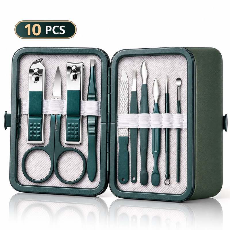 Stainless Steel Nail Care Kit for Manicure & Pedicure –