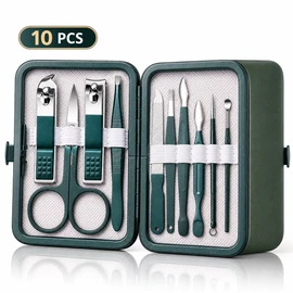 Stainless Steel Nail Care Kit for Manicure & Pedicure – 7–18 Piece Grooming Set with Storage Case for Home & Travel