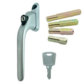 Flexi Smart Handle | Satin Silver - UPVC Universal Inline Window Handle Double Glazing Espag Lock Smart Spindle