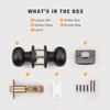 KNOBWELL 4 Pack Oil Rubbed Bronze Interior Door Knobs for