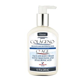Crema con Pptidos de Colgeno tipo l lll llV Vll y XVll Enriquecida con cido Hialurnico, Q10 Colgeno C5 AGE 240 ml