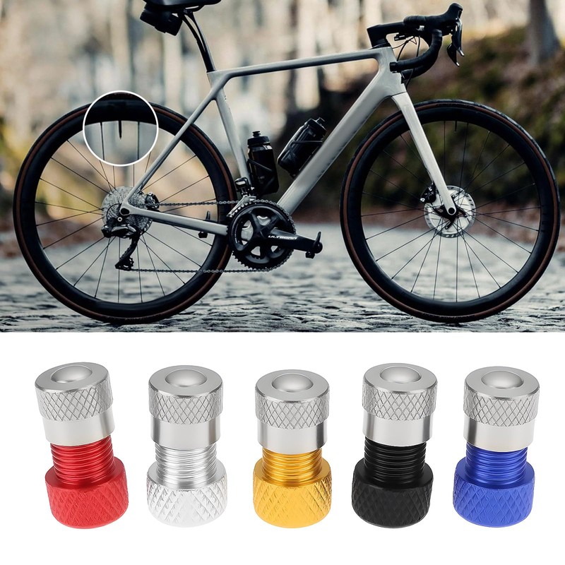SG Store 10pcs Presta Valve Adapter with Caps, Aluminum Alloy,