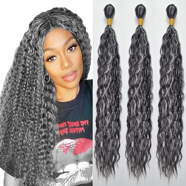 Peenoll 20 22 24 Inch Human Hair Bundles Sliver Grey