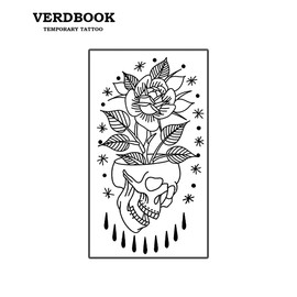 VERDBOOK Waterproof Temporary Tattoos: 2-Sheet Tattoo Kit with Realistic Body Stickers, Semi-Permanent Tattoos for Adults Lasting 7-15 Days – Safe for Men & Women, Memento Bloom​