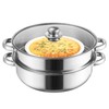 ZENFUN Steamer Pot With Lid 2 Tier, Multipurpose Stainless Steel