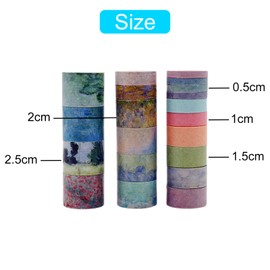 XDGBGFN 20 Rolls Tape Set Landscape Decorative Masking Tape Vintage Tapes for Arts, DIY Crafts Journals Scrapbook Planners Wrapping
