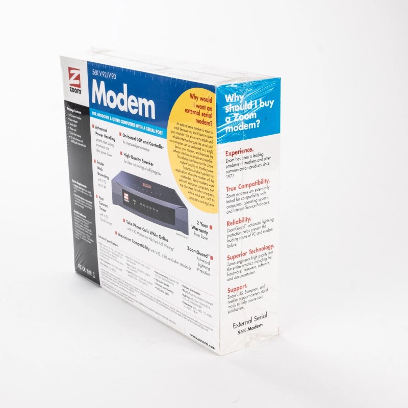 Zoom Model 3049 56K V.90 V.92 External Serial Modem -