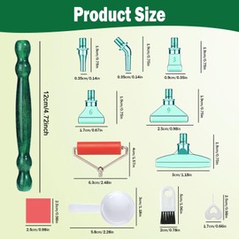 NIBESSER 17Pcs Diamond Art Painting Pen Tools Glow in The Dark Diamond Painting Accessories Pen Metal Tip Kit Stainless Screw Thread Tips Multi Placer Roller