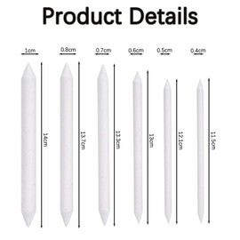 Blending Sticks for Art, 6 Pcs Drawing Stumps, Blending Stumps and Tortillions Set, Art Blending Set, Blending Stubs Shading Stumps Drawing Artist DIY for Artists Student Sketch Drawing Tools