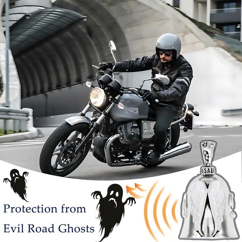 Montrestar Guardian Bell Motorcycle Lucky Charm with Keyring for Motorcycle