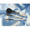 Kumano Cosmetic Brush, Portable, Set of 3, White Pearl No.