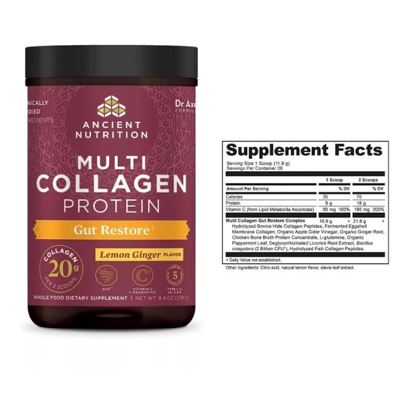 Dr Axe Multi Collagen Protein Hydrolyze Collagen Peptide, Support Skin