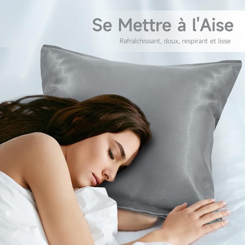 Pillowcase 60 x 60 cm Satin Very Soft 2 Pieces