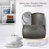 Hoesh UK Grey Single Duvet Storage Bag - Breathable Cotton