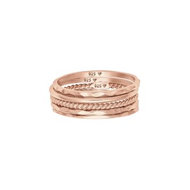 Elli Women's Ring Stacking Minimal Trend Blogger Basic in 925 Sterling Silver, 52, Sterling Silver, None