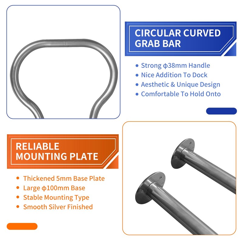 Boat Dock Boarding handrail, Safety Grab bar/Hand Railing for Marina,