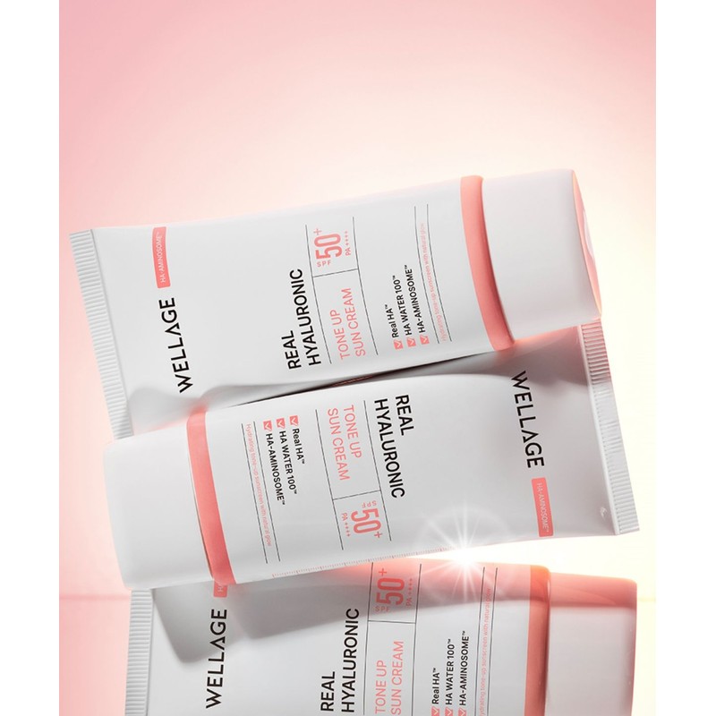 Wellajoo Wellage Real Hyaluronic Tone-Up Sunscreen 50ml (+ 2 Bonus
