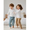 Boys Pyjamas 4-Piece Set Kids Clothes Stretch Ribbed Cotton Sleepwear