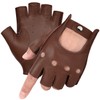GSG SINCE 1998 Mens Genuine Leather Fingerless Gloves for Driving