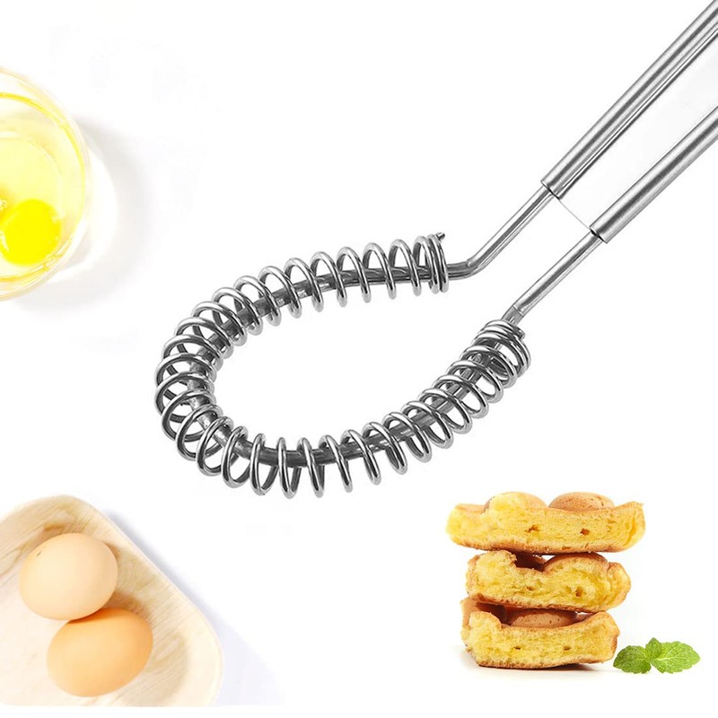 WEERSTONE 2 x 20cm Stainless Steel Spiral Whisks - Silver