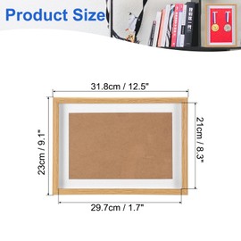 PATIKIL Medal Display Case, 3 Medal Display Frame Medal Shadow Box Sports Medal Display Picture Frame for Marathon Swimming Triathlon, Poplar A4