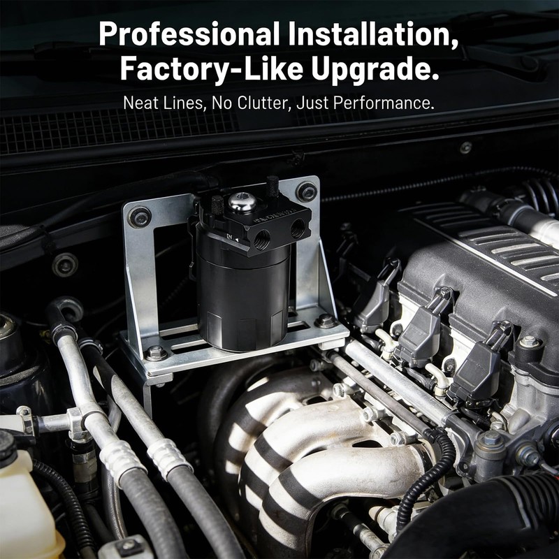 XIEYIGMO Universal Oil Catch Can Kit,Effectively Reduces Carbon Buildup, Protects