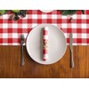 ShinyBeauty Red and White Buffalo Check Table Runner 14x72 Inch