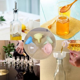 Pack of 25 Small Funnels, Plastic, Mini Plastic Funnel, Kitchen Funnel Set, Cleaning Funnel, Stackable Small Funnel for Transferring Spices, Liquids, Powder, Beans, Jam