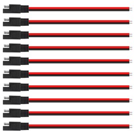 AITRIP 10PCS 1 Feet 30CM 14 AWG Connectors Cable Quick Disconnect Plug Extension Cable, SAE Extension Compatible withAutomotive, RV, Motorcycle Cars Tractor, Solar Panel Panel SAE Plug
