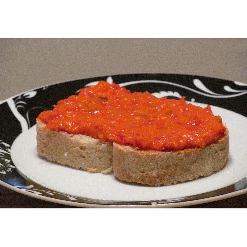 ZerGut Vegetable Spread HOT Ajvar Kosher 4 Glass Jars 19oz/540g