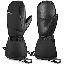 MCTi Ski Mittens Down Mittens Winter Cold Weather Waterproof Touch Screen Mitt for Men