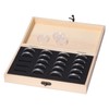20 Grid Coin Collection Box Wooden Coin Protection Storage Box