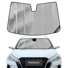 Pigenius Windshield Sun Shade for Nissan Kicks 2018-2024 Front Window Sunshade - AstraGuard