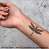 4 x 'Abstract Dragonfly' Temporary Tattoos - Water Resistant, Skin-Safe,