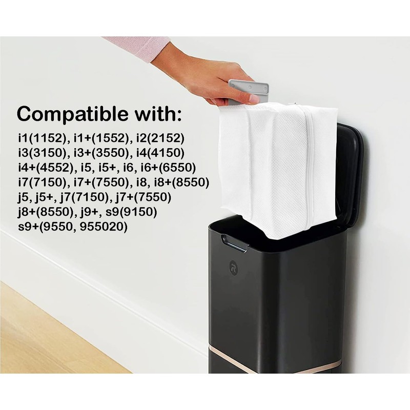 Replacement Reusable Zipper Dust Bags Compatible with iRobot Roomba i1