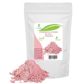 French Pink Clay (French Pink Clay) - 100g - DIY Face Masks, Body Masks, Hair Masks, Gentle Scrubs and Scrubs, Soap Making, Anti-Ageing and Skin Tightening, Natural