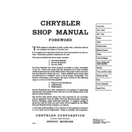 1937 Chrysler Shop Manual - Includes 11x26 inch Wiring Diagrams