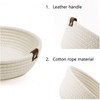 3 Piece Cotton Rope Woven Storage Basket Set Round Cotton