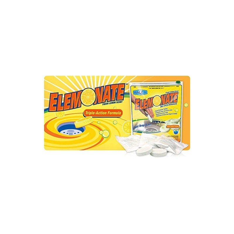 Walex TOI-61776 Elemonate Grey Water Deodorizer and Cleaner (Quantity 2)