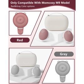 4PC Upgraded M9 Breast Pump Replacement Part, Including 4pcs Double-Layed Diaphragms for Momcozy Upgraded Mobile Flow | Upgraded M9,Breastfeeding Parts, Diaphragms, 4PC Red, Not Original Parts