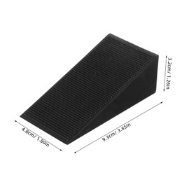 SAFIGLE 4pcs Heavy Duty Rubber Truck Wheel Chocks Slip Tire Stops for Rv Trailer and Vehicle Stability Inclines Portable Durable and Easy to Use for Safe Parking