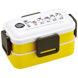 Skater PFLW4AG 2-Tier Lunch Box, 23.6 fl oz (600 ml), For Women, Antibacterial, Fluffy, Domed Lid, Made in Japan