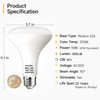 Vannise BR30 Recessed Light Bulbs Dimmable Warm White 2700K, 6PCS