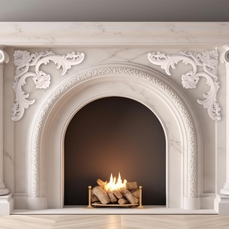 Colingmill 4 Pcs Ceiling Molding Kit Corners Murals Trim French