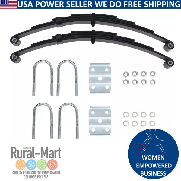 RURAL MART 1750lb Leaf Springs & Ubolt Kit – Single