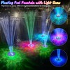 LanPool Floating Water Fountain with Underwater Lights, Powered Pump Outdoor,