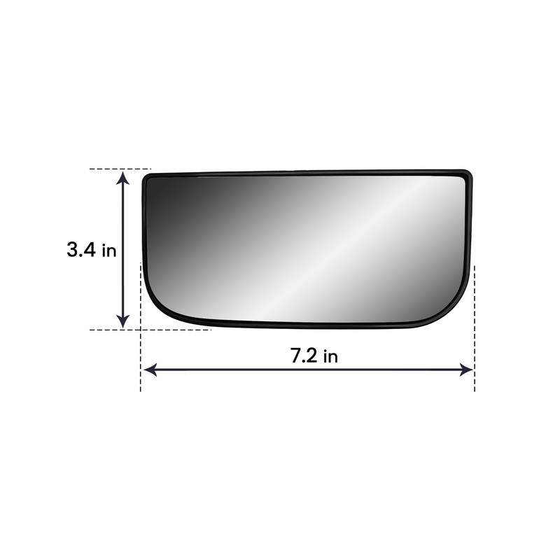 Replacement Driver Left Side Door Towing Mirror Small Lower Glass
