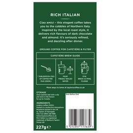 Taylors of Harrogate Rich Italian Ground Coffee, 227g