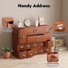14-Drawer Apothecary Cabinet, Card Catalog Cabinet for Desktop Organizer